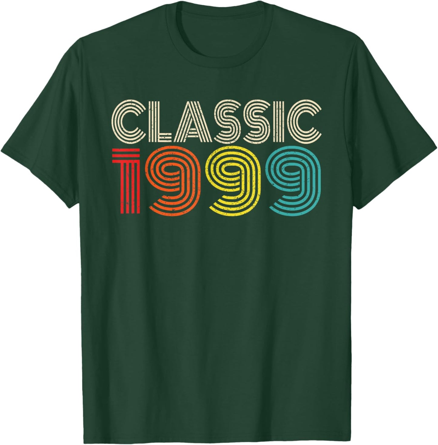 Classic 1999 Vintage 1999 Men Women Vintage Year Birthday T-Shirt - T-Shirt | Forest