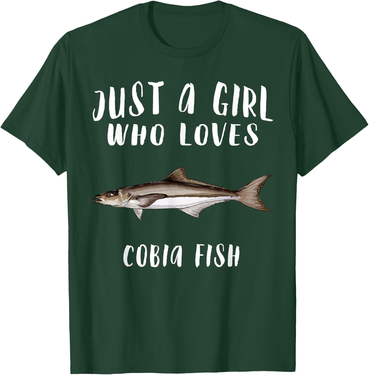 Just A Girl Who Loves Cobia Fish Lover T-Shirt - T-Shirt | Forest