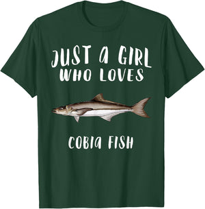 Just A Girl Who Loves Cobia Fish Lover T-Shirt - T-Shirt | Forest