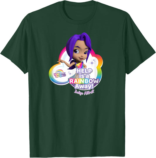 Rainbow Rangers Indigo Allfruit "Help is a Rainbow Away" T-Shirt - T-Shirt | Forest
