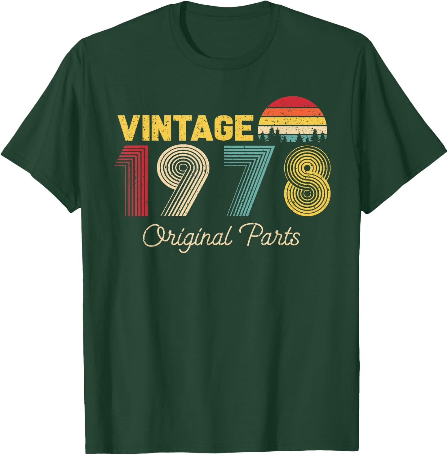 Vintage Original Parts 1978 Cool Men and Women 47th Bday T-Shirt - T-Shirt | Forest