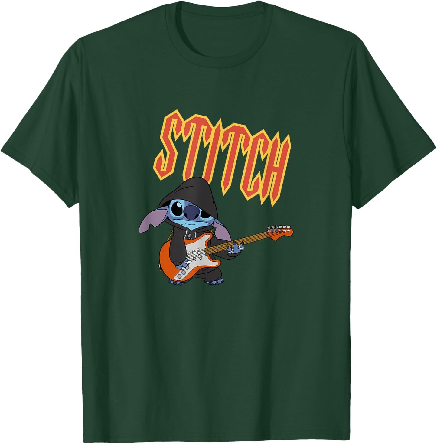 Disney Lilo & Stitch Playing The Guitar Sassy Stitch Poster T-Shirt - T-Shirt | Forest
