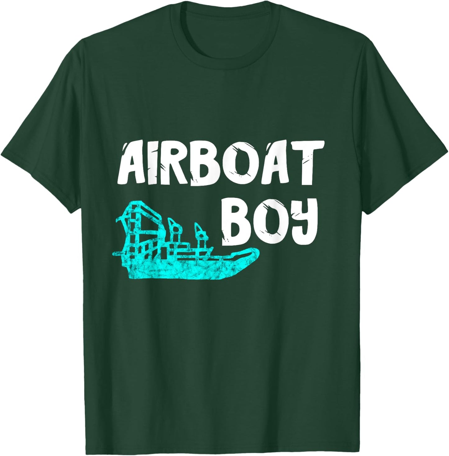 Airboat Boy Swamp Hydroplane Fanboat Propeller Airboating T-Shirt - T-Shirt | Forest