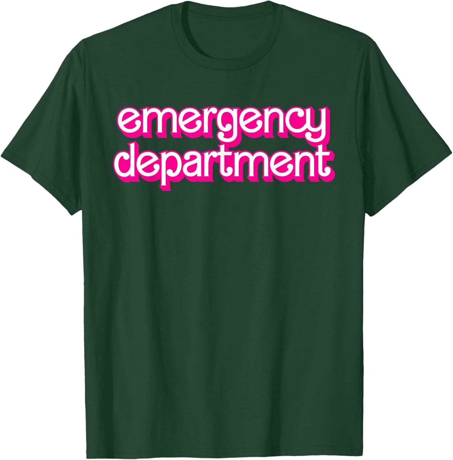 Retro Pink Emergency Department Nurses ER Doctor T-Shirt - T-Shirt | Forest