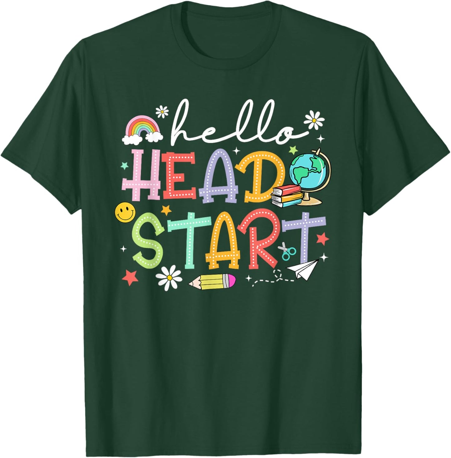 Hello Head Start Teacher Back To School Early Head Start Men Women T-Shirt - T-Shirt | Forest