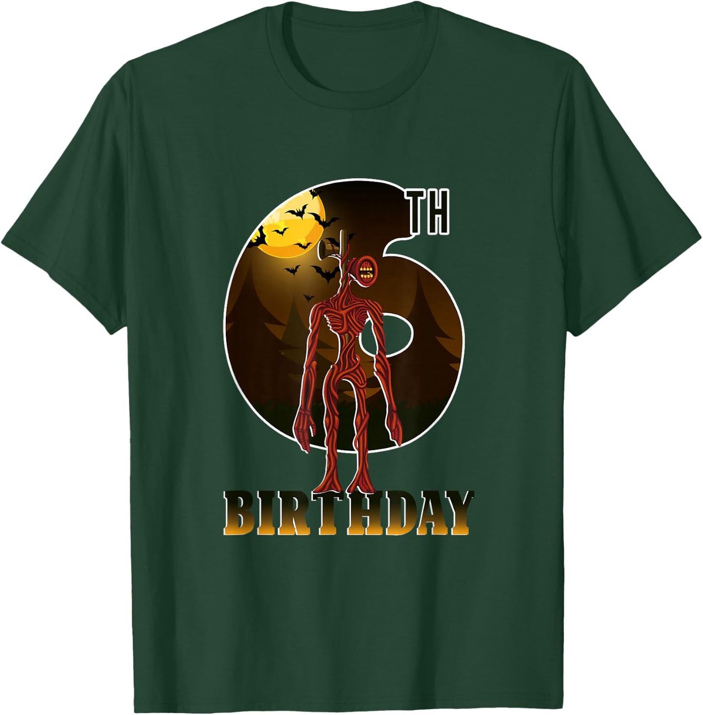 Happy Birthday Boy and Siren Heand T-Shirt - T-Shirt | Forest