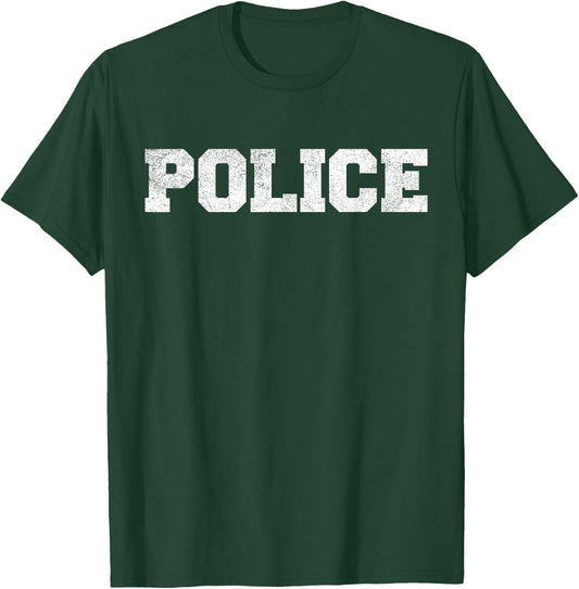 Police Officer Costume Apparel, Swat Team Men Women Kids T-Shirt - T-Shirt | Forest