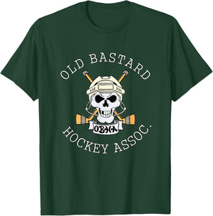 Funny OLD BASTARD HOCKEY ASSOCIATION old man beer league T-Shirt - T-Shirt | Forest