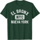 El Bronx Nueva York NYC Gym Style Distressed White Print T-Shirt - T-Shirt | Forest