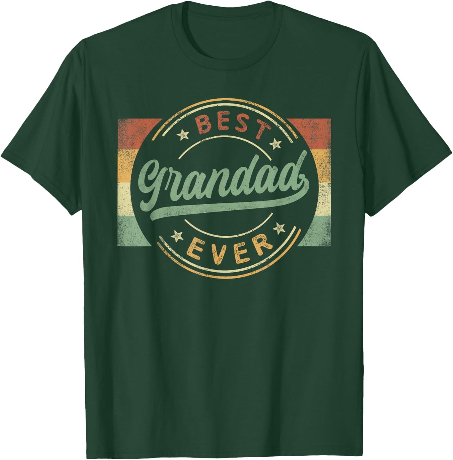 Best Grandad Ever Emblem Father's Day Grandad Gifts Grandpa T-Shirt - T-Shirt | Forest