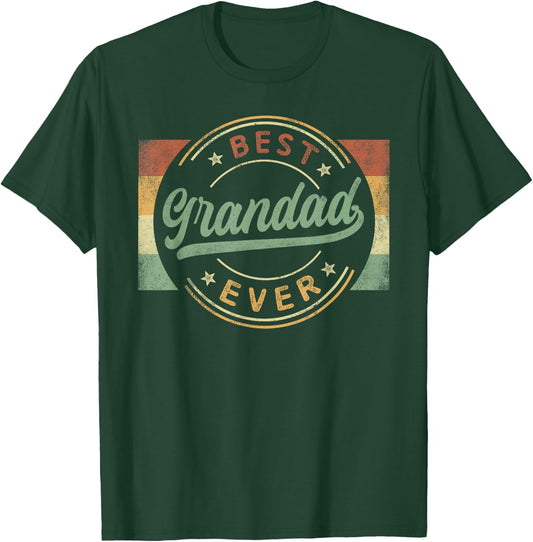 Best Grandad Ever Emblem Father's Day Grandad Gifts Grandpa T-Shirt - T-Shirt | Forest