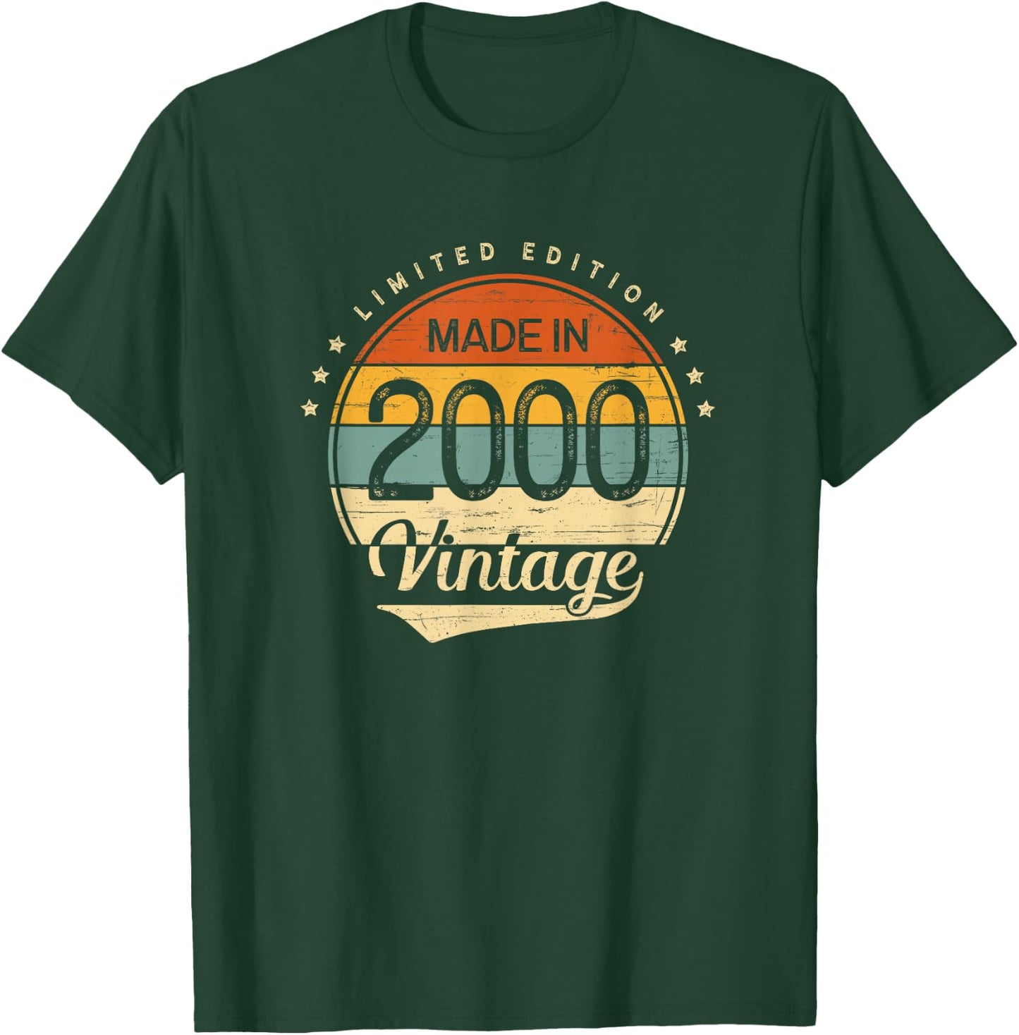 Classic Vintage 2000 Limited Edition 25th Birthday Men Women T-Shirt - T-Shirt | Forest