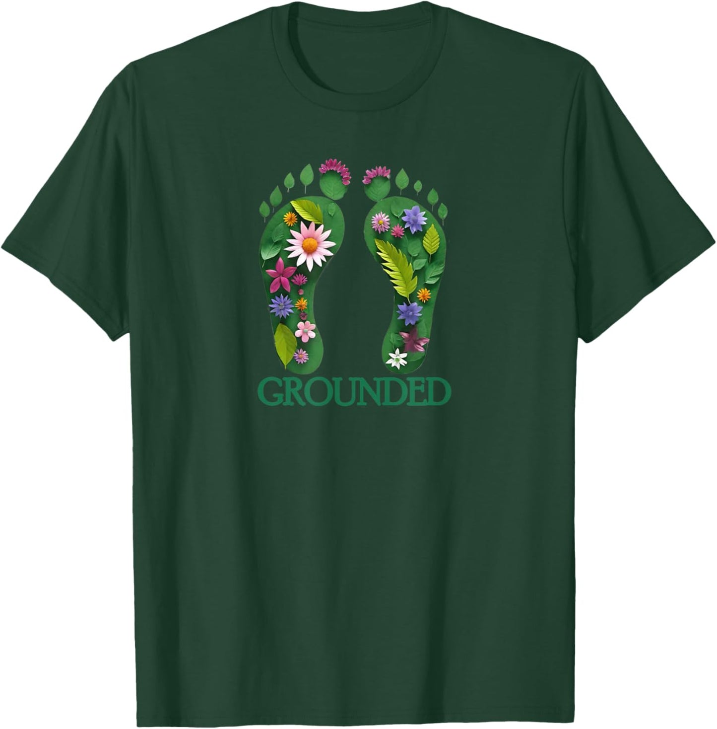 Earthed Barefoot Grounding T-Shirt - T-Shirt | Forest
