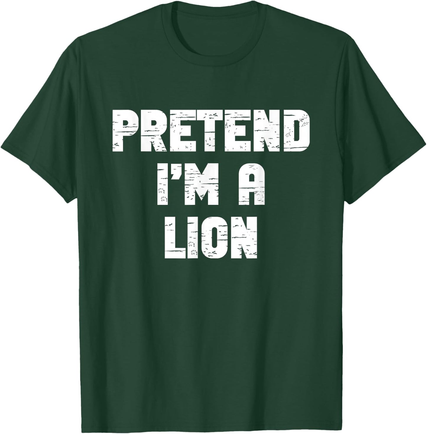 Halloween Pretend I'm A Lion Costume Funny Lazy Kids Adult T-Shirt - T-Shirt | Forest