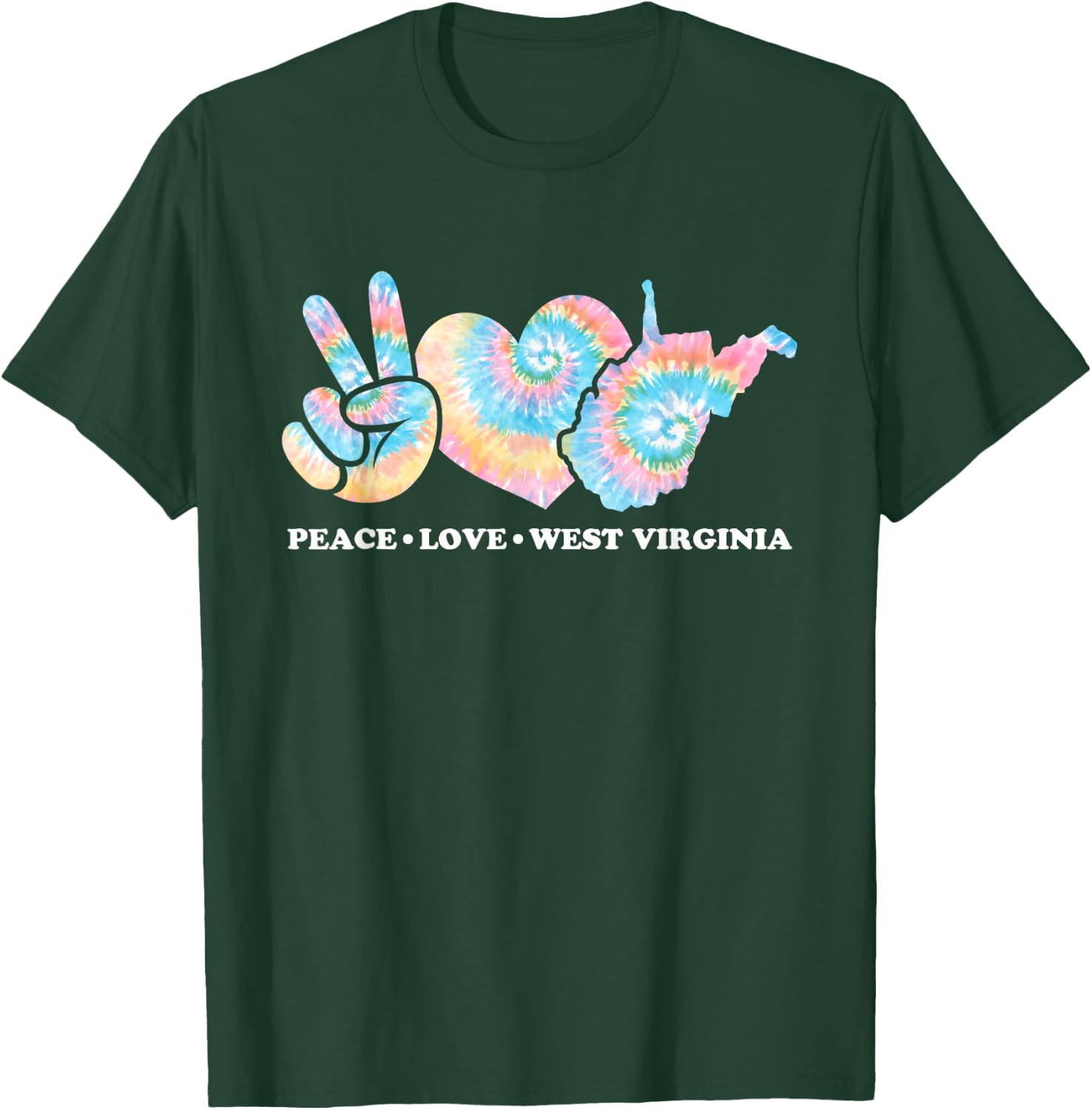 Peace Love West Virginia T-Shirt - T-Shirt | Forest