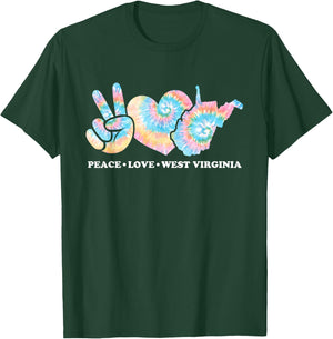 Peace Love West Virginia T-Shirt - T-Shirt | Forest