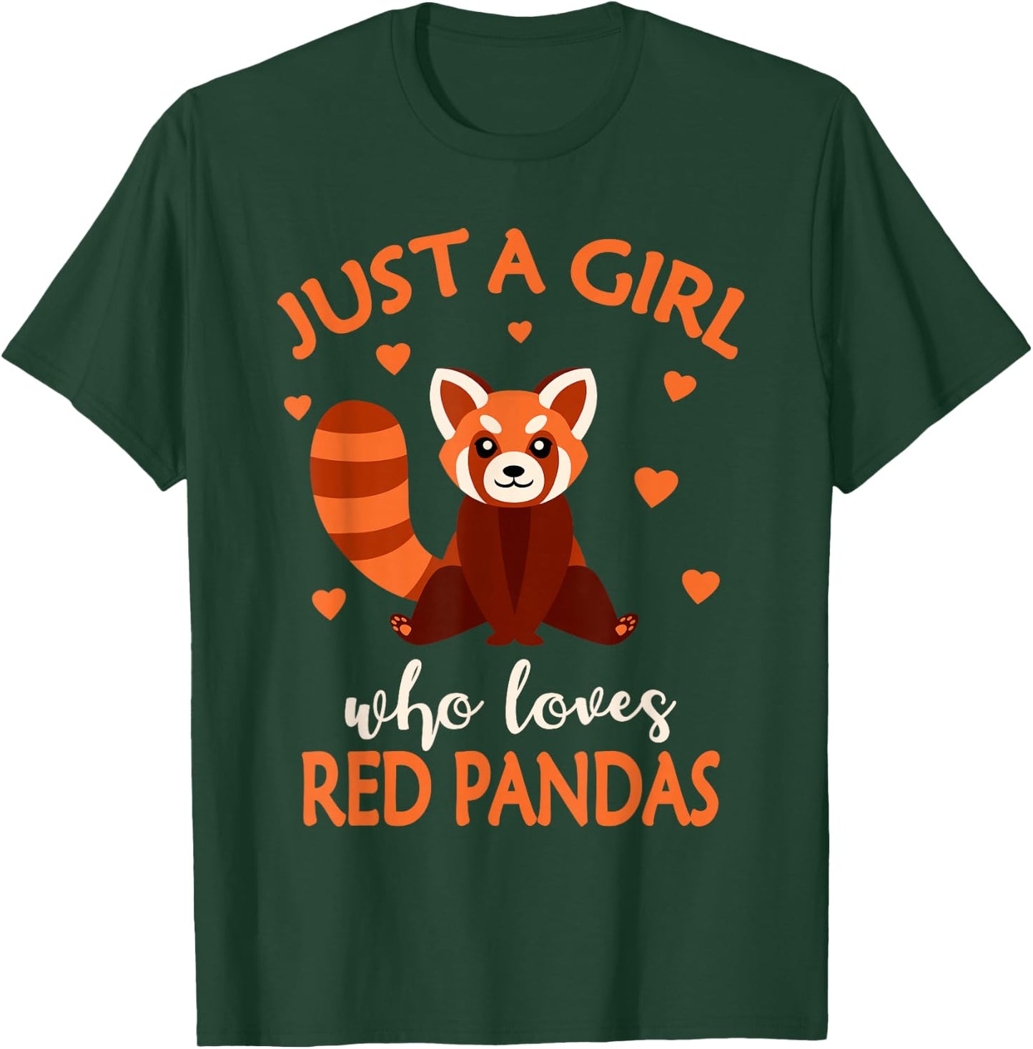 Just A Girl Who Loves Red Pandas Red Panda Girls Kids T-Shirt - T-Shirt | Forest