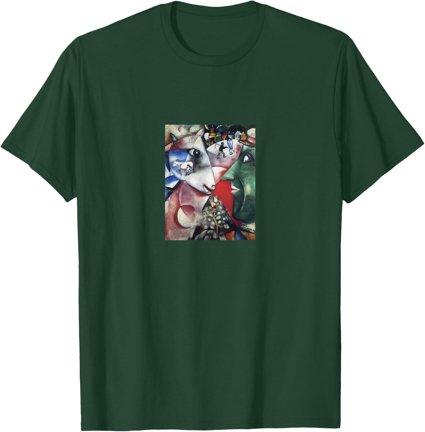 Me and the Village Marc Chagall | Horses T-Shirt - T-Shirt | Forest