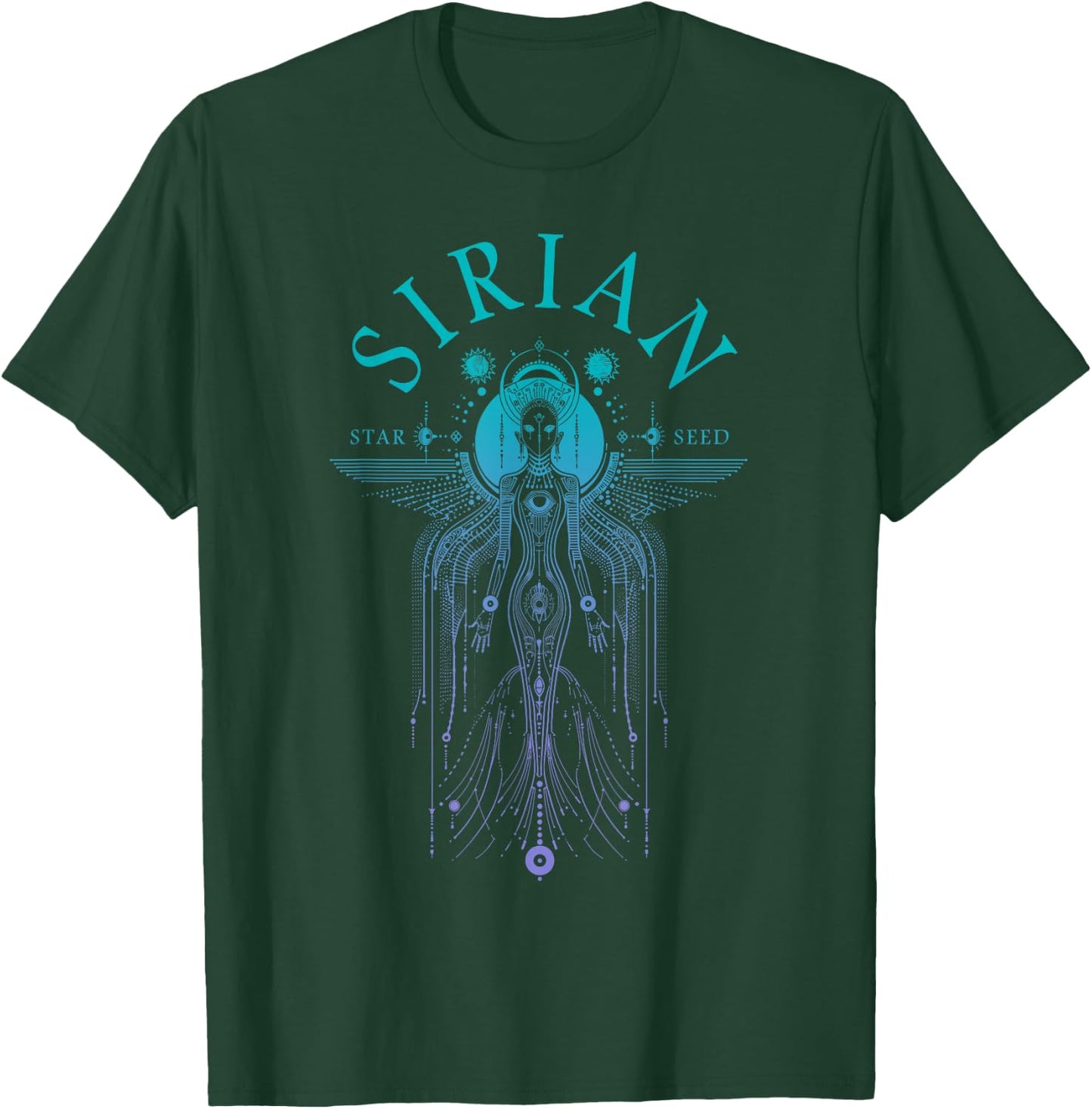 Sirian Starseed Crystalline Realm Being T-Shirt - T-Shirt | Forest