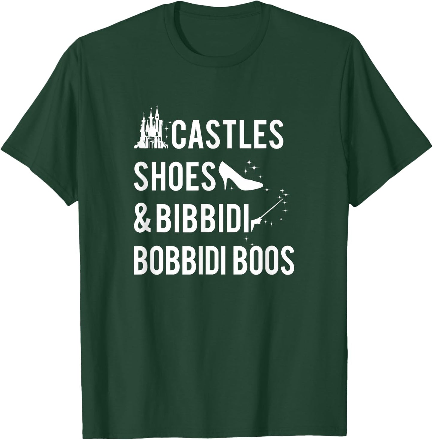 Disney Cinderella Castles Shoes & Bibbidi Bobbidi Boos T-Shirt - T-Shirt | Forest