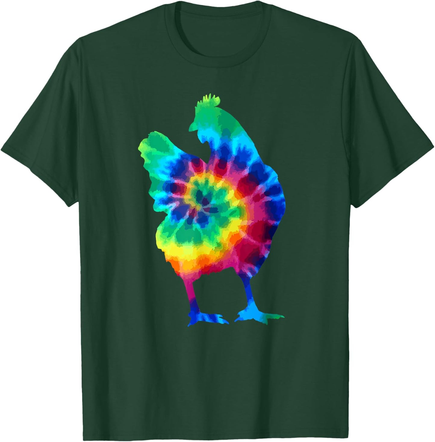 Chicken Tie Dye Vintage Hippie Chickens T-Shirt - T-Shirt | Forest