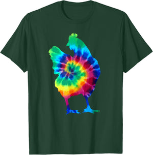 Chicken Tie Dye Vintage Hippie Chickens T-Shirt - T-Shirt | Forest