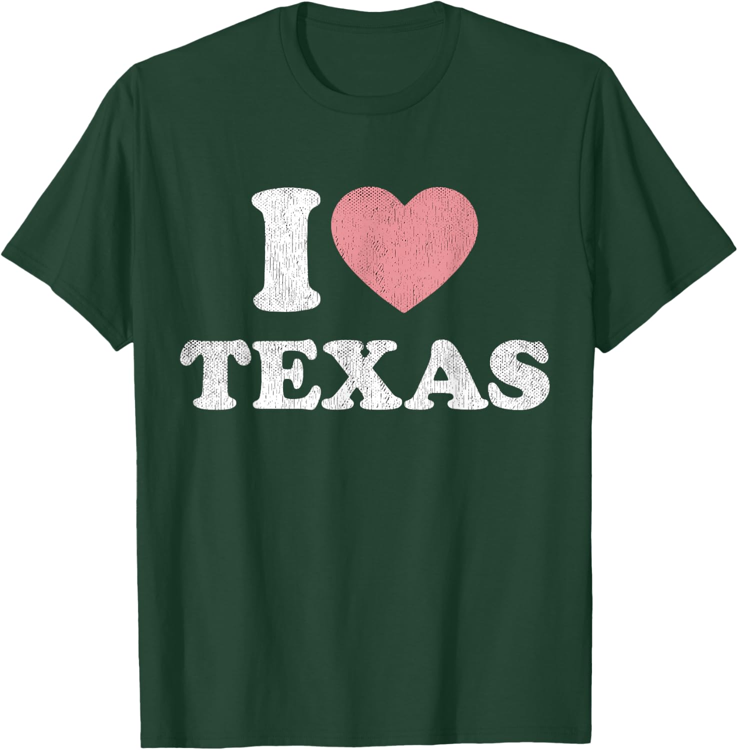 I Love Texas Women Pink Heart TX Girls Souvenir T-Shirt - T-Shirt | Forest