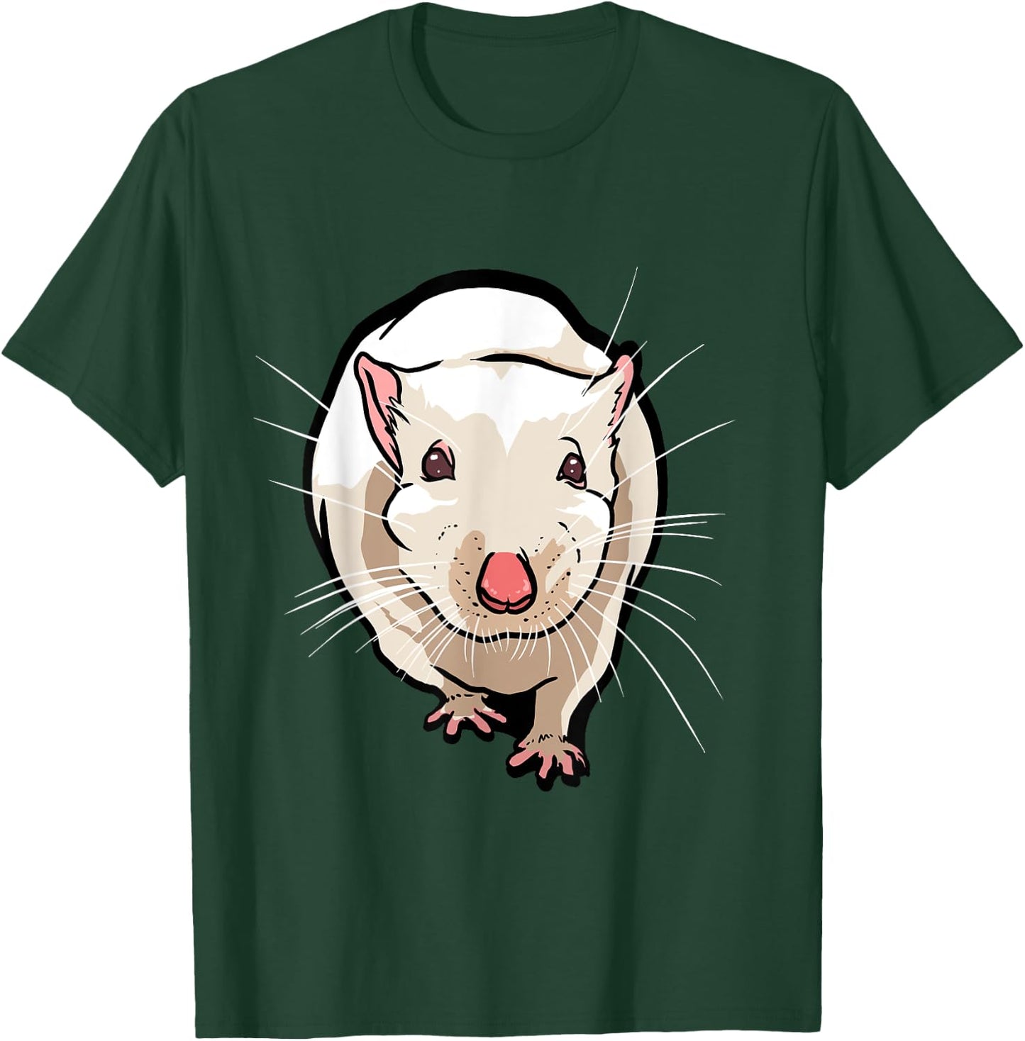 Funny Rat Face for Rats, Mouse & Rodent Lovers T-Shirt - T-Shirt | Forest