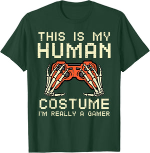 Halloween Human Costume Im A Gamer Costume Men Boys Kids T-Shirt - T-Shirt | Forest