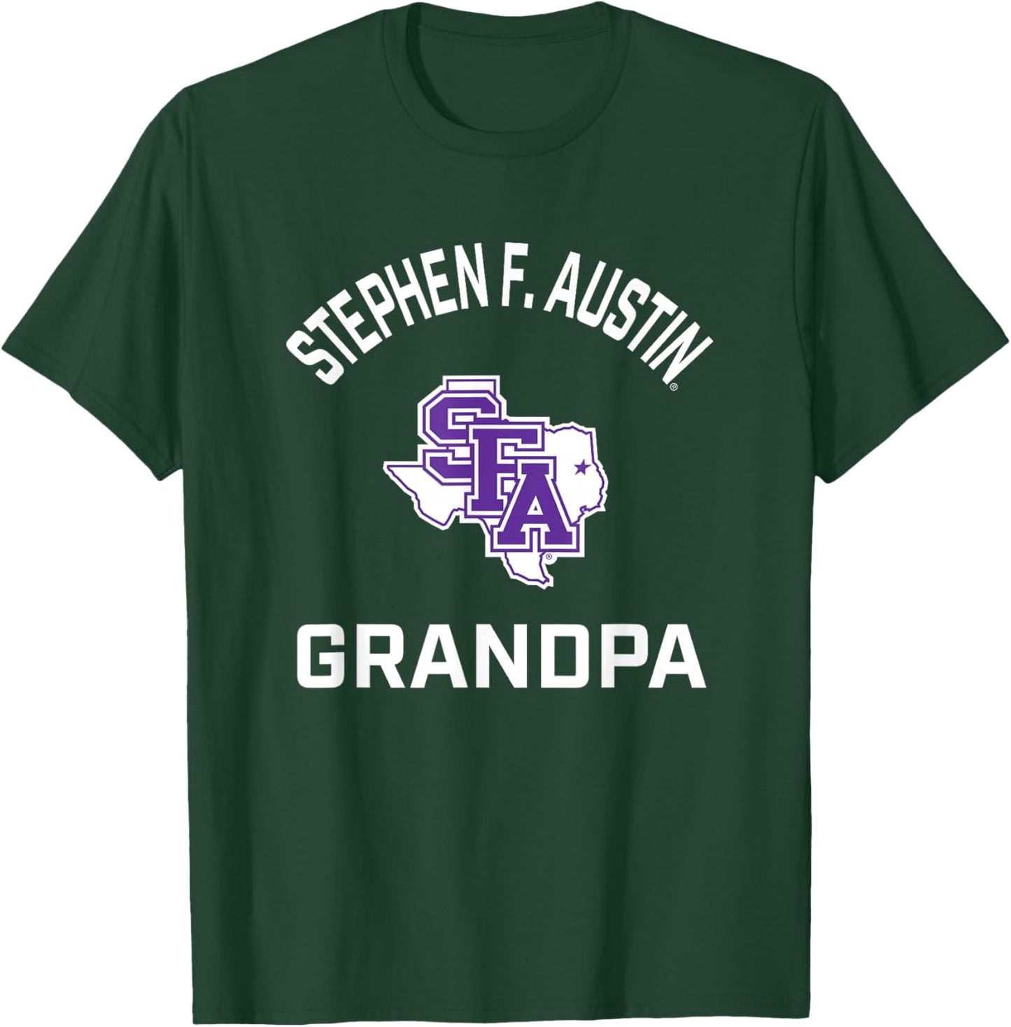 Stephen F. Austin State Lumberjacks Arched Grandpa T-Shirt - T-Shirt | Forest