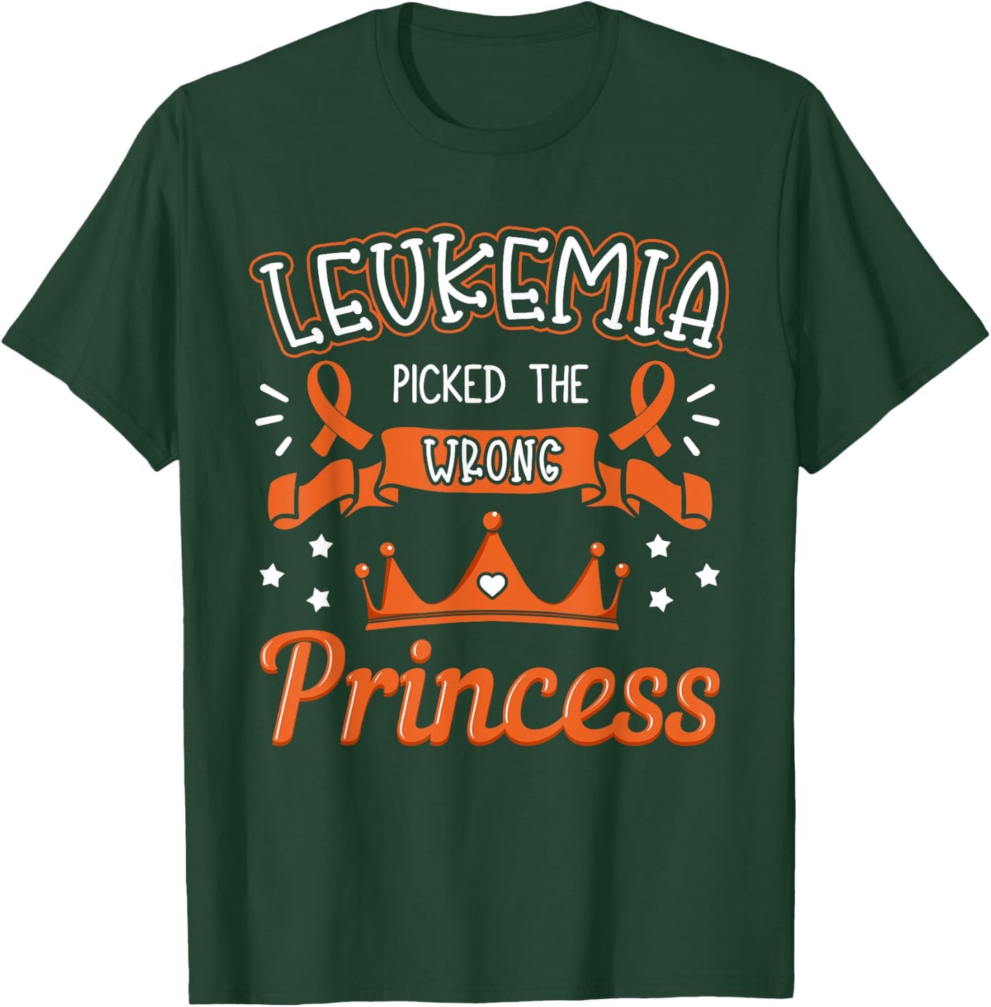 Leukemia Picked The Wrong Princess Cancer Awareness Women T-Shirt - T-Shirt | Forest