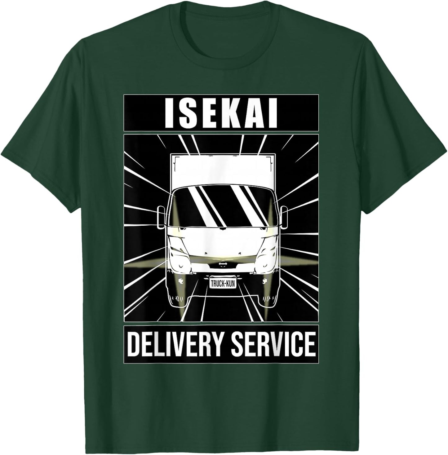 Truck-Kun ISEKAI Delivery Service! Japanese Kanji T-Shirt - T-Shirt | Forest