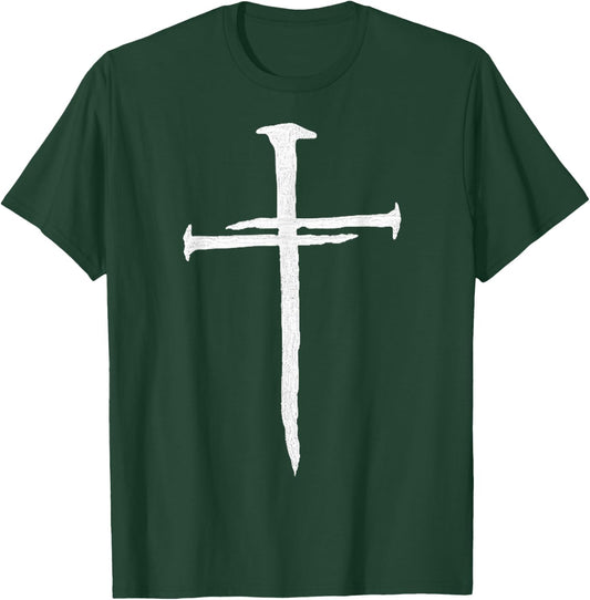 Christian Jesus Nail Cross T-Shirt - T-Shirt | Forest