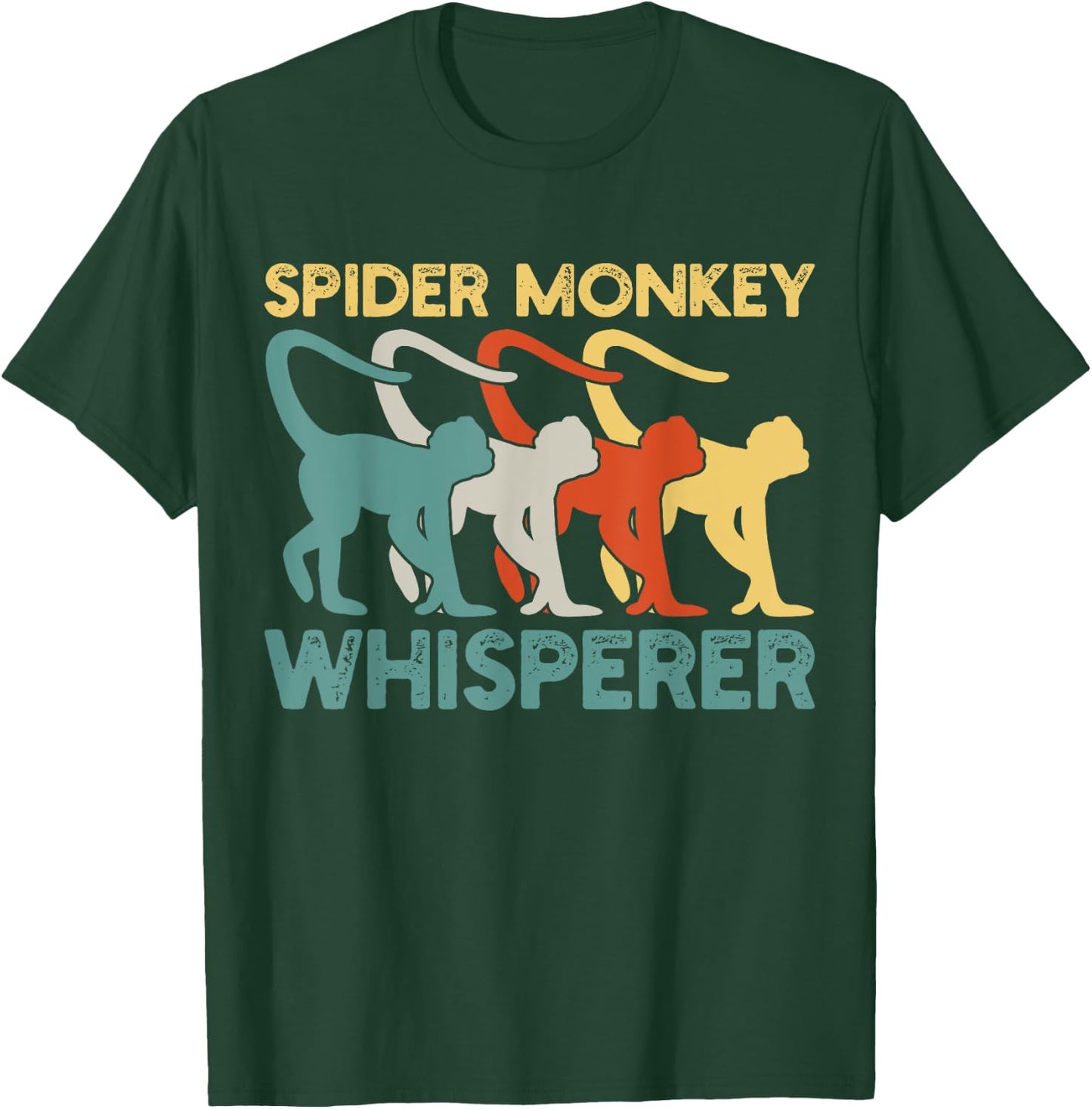 Spider Monkey Retro Vintage T-Shirt - T-Shirt | Forest
