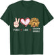 peace love Goldendoodle gift women kids doodle dog T-Shirt - T-Shirt | Forest