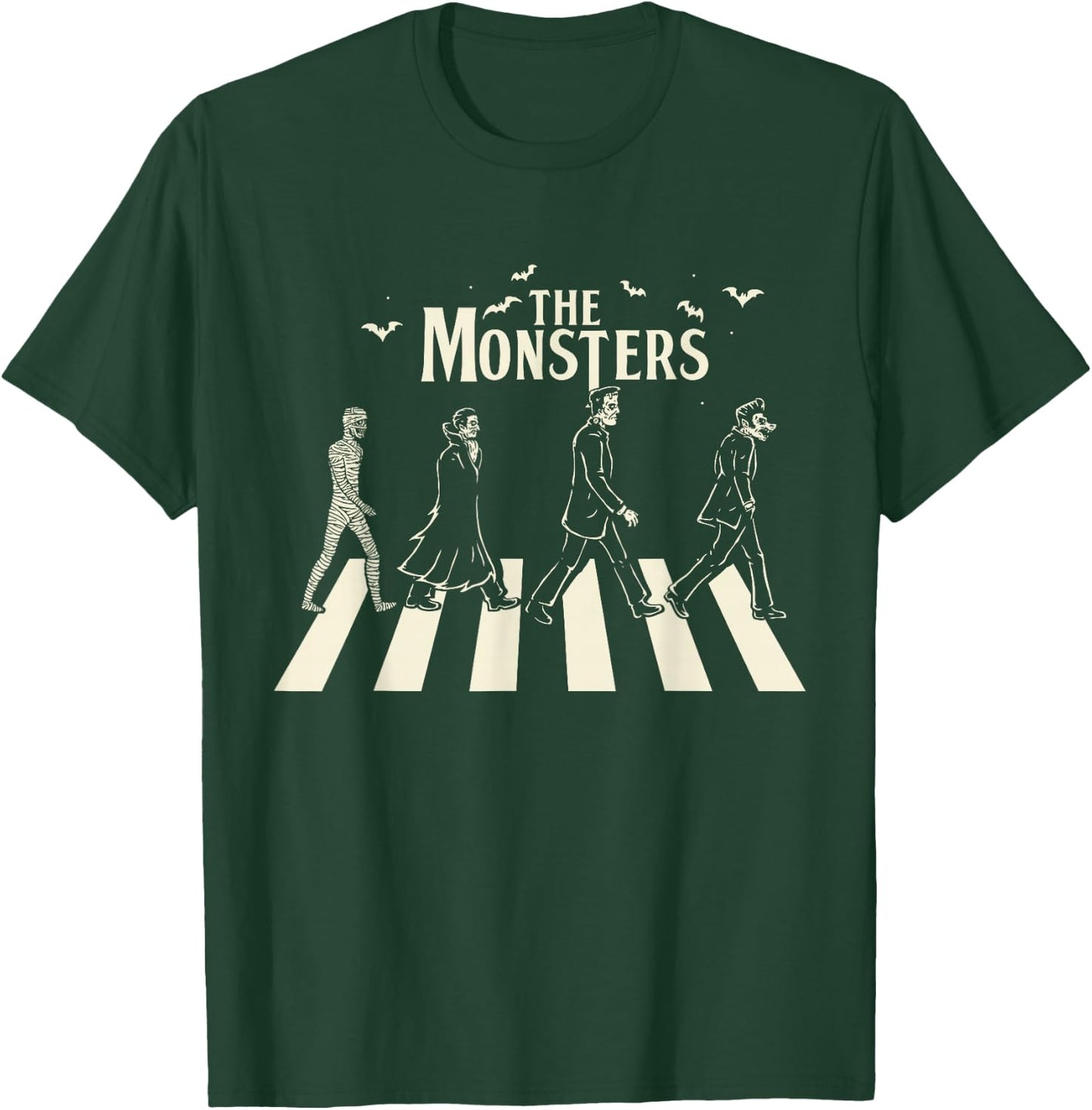 The Monsters - Funny Monsters Crossing the Road T-Shirt - T-Shirt | Forest