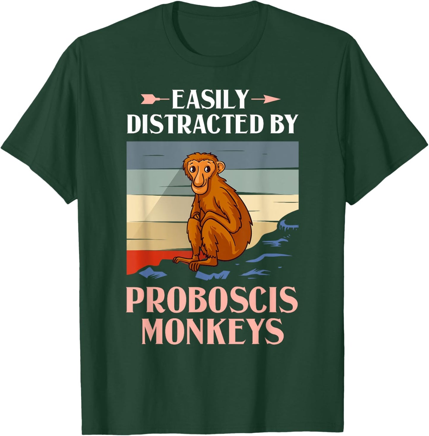 Proboscis Monkey Funny Long Nosed Monkeys T-Shirt - T-Shirt | Forest