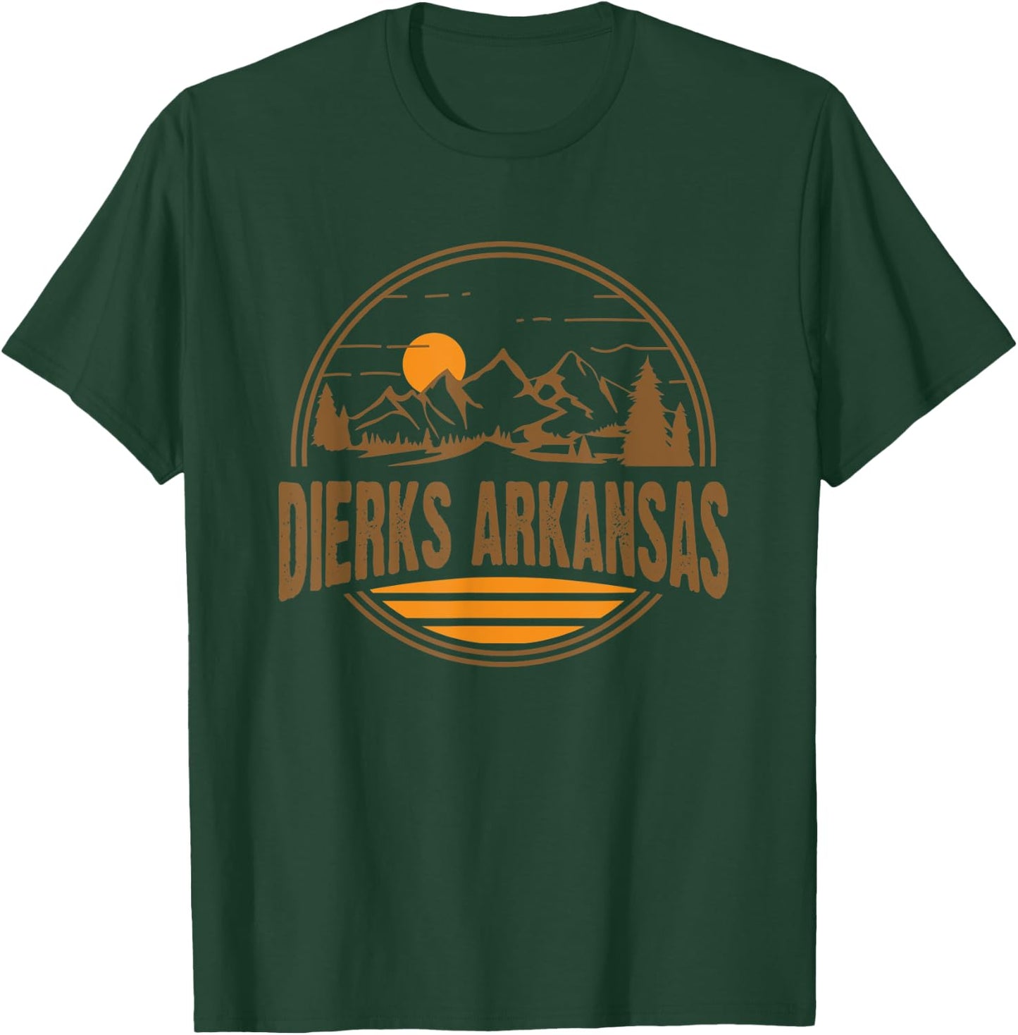 Vintage Dierks, Arkansas Mountain Hiking Souvenir Print T-Shirt - T-Shirt | Forest