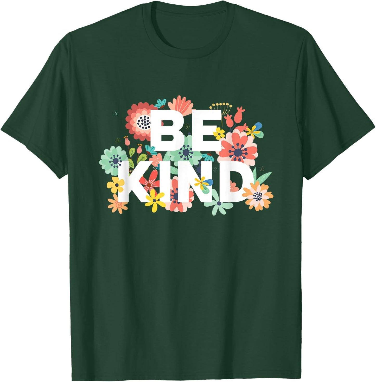 Be Kind Cute Inspirational Blessed Woman Saying T-Shirt - T-Shirt | Forest