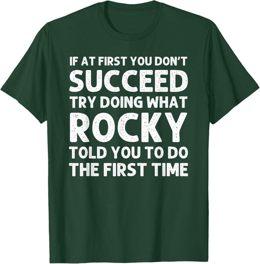 ROCKY Gift Name Personalized Birthday Funny Christmas Joke T-Shirt - T-Shirt | Forest