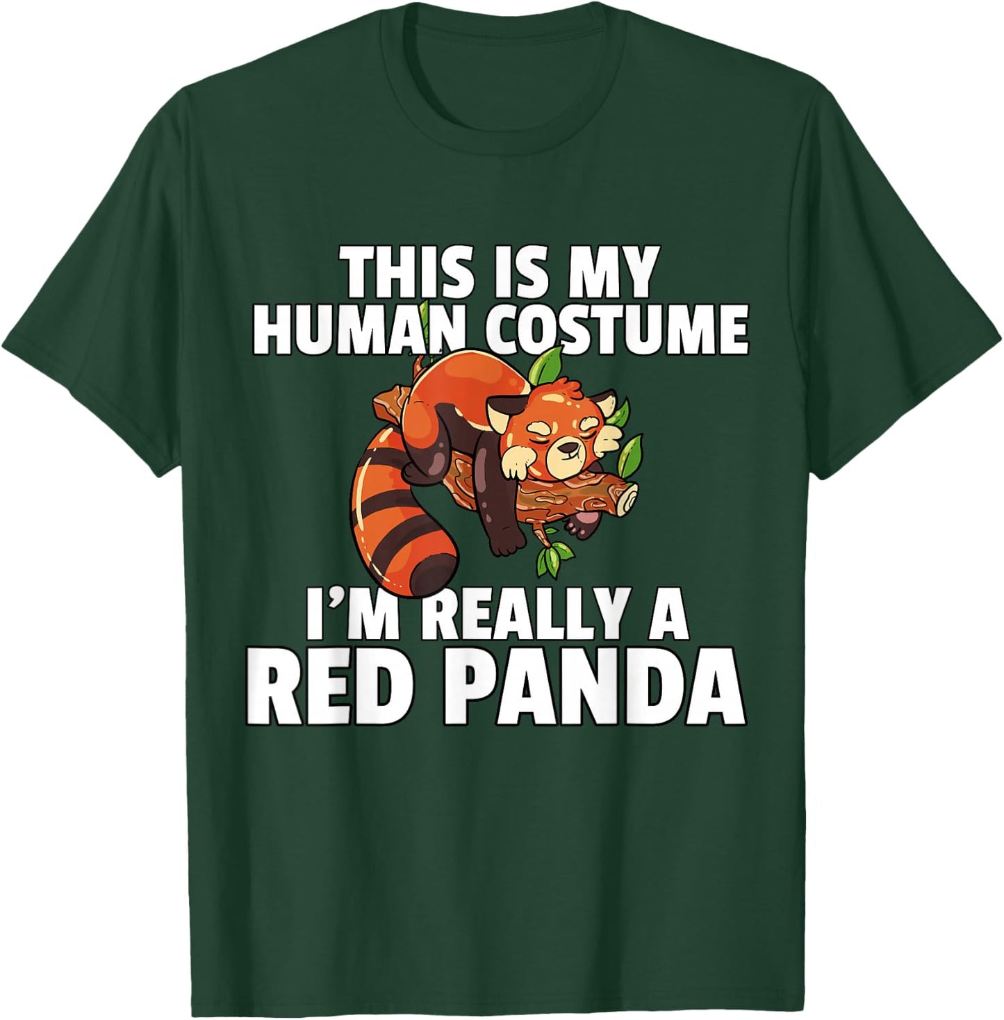 Red Panda Costume For Kids Women Men T-Shirt - T-Shirt | Forest