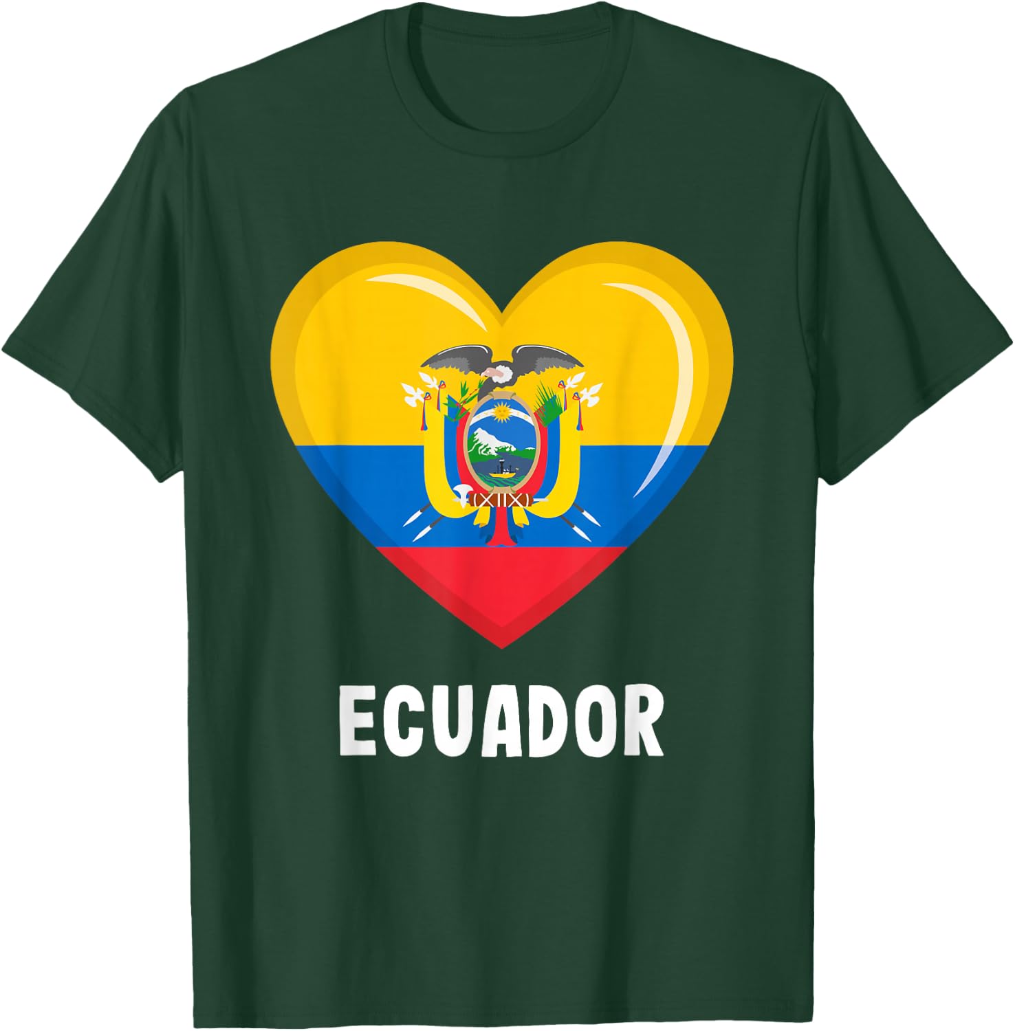 Ecuador Flag Jersey | Ecuadorian T-Shirt - T-Shirt | Forest