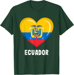 Ecuador Flag Jersey | Ecuadorian T-Shirt - T-Shirt | Forest