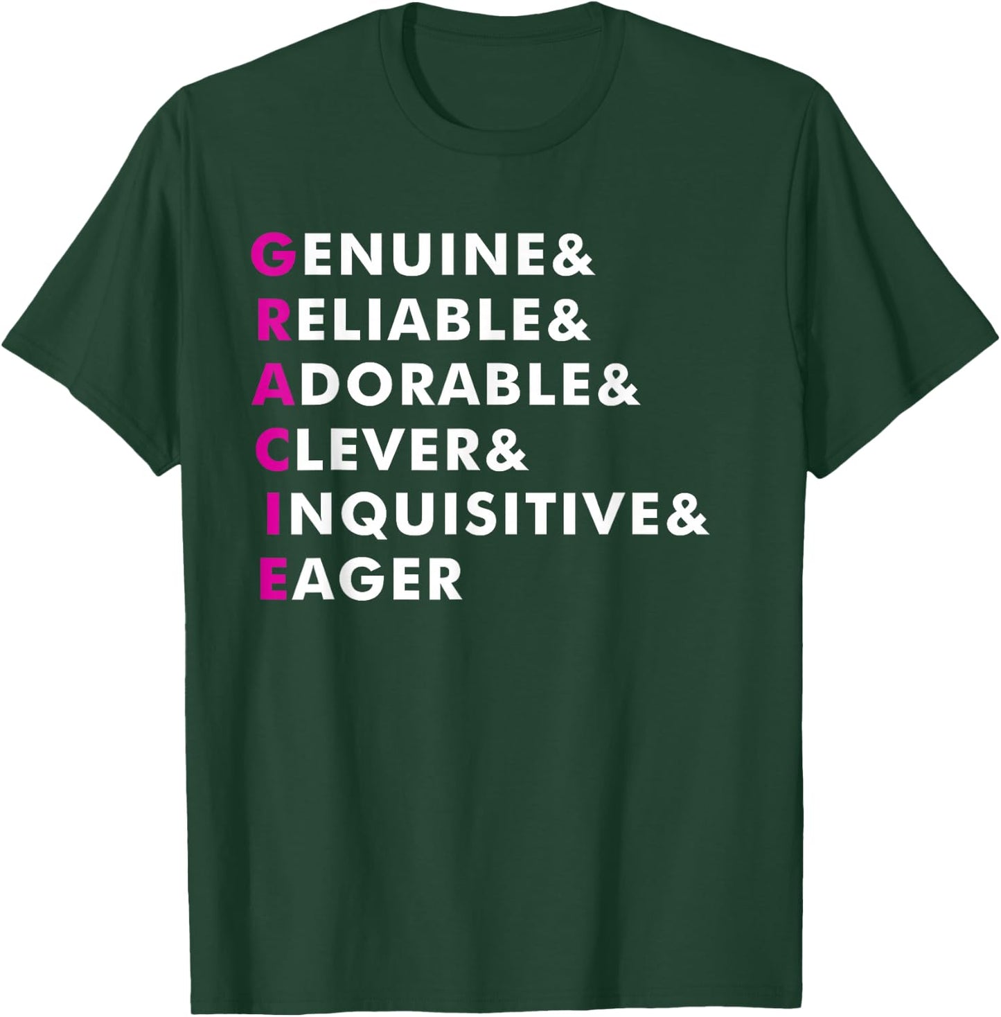 Gracie Name Shirt Personalized Gift T-Shirt - T-Shirt | Forest