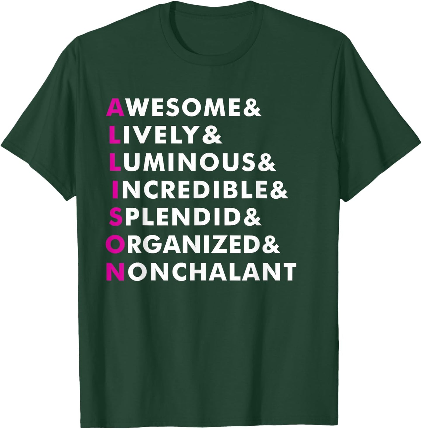 Allison Name Shirt Personalized Gift T-Shirt - T-Shirt | Forest