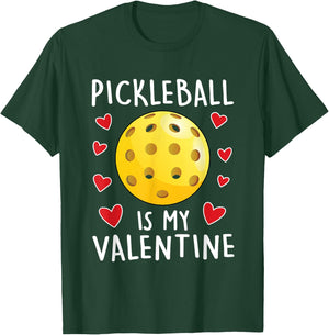 Funny Pickleball is My Valentines Day Boys Sports Love T-Shirt - T-Shirt | Forest