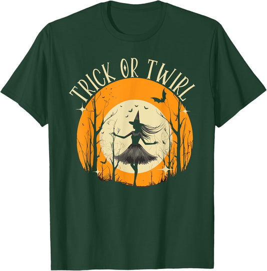 Halloween Ballerina Scary Trick Or Treat Spooky Ballet T-Shirt - T-Shirt | Forest