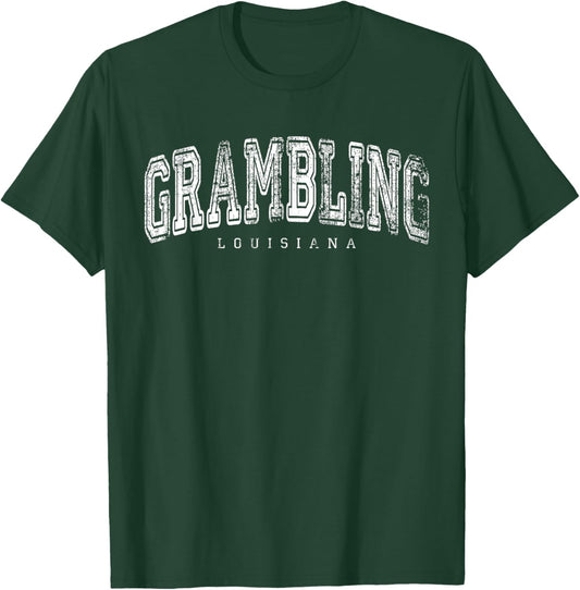 Grambling Louisiana Vintage Retro US City State Travel T-Shirt - T-Shirt | Forest