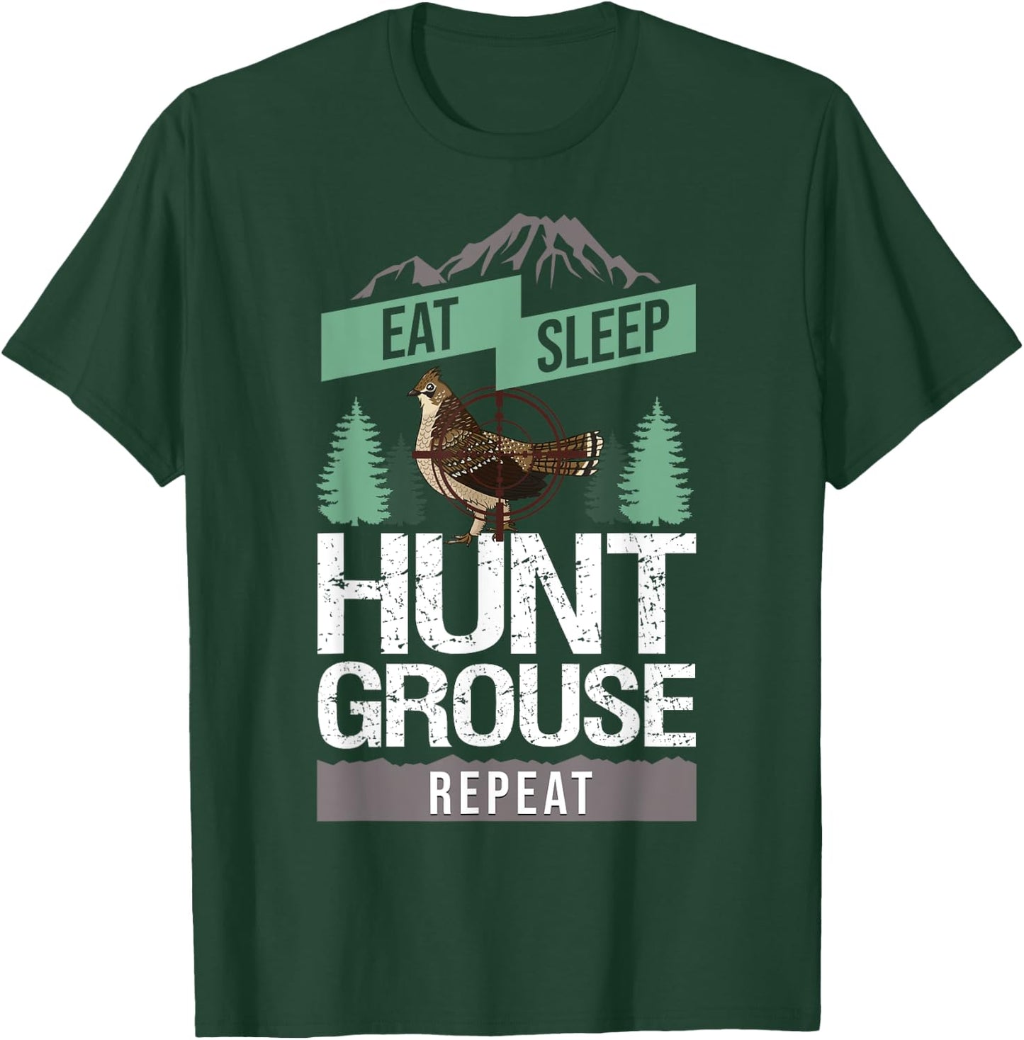 Ruffed Grouse Hunting Bird Spruce Grouse T-Shirt - T-Shirt | Forest