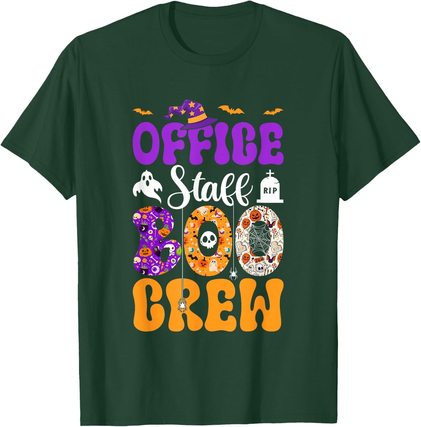 Office Staff Boo Crew Matching Autumn Halloween Costume T-Shirt - T-Shirt | Forest